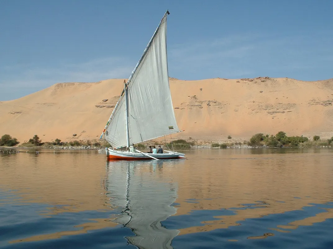 Traditional felucca on the Nile