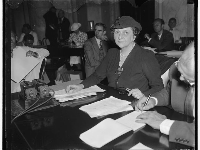 A 1937 photograph of Frances Perkins, the first female cabinet secretary in American history