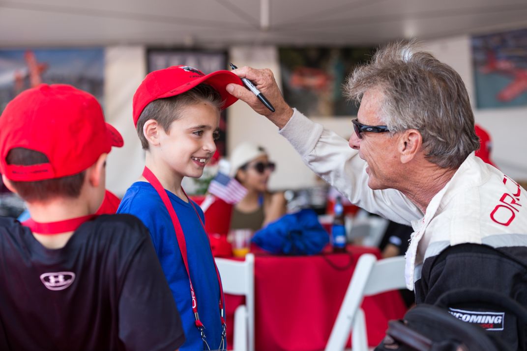 Tucker with young fans