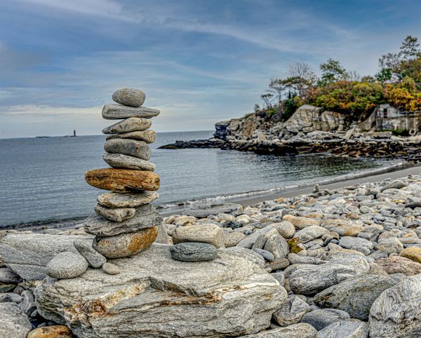 Rock Stack on Maine Beach thumbnail