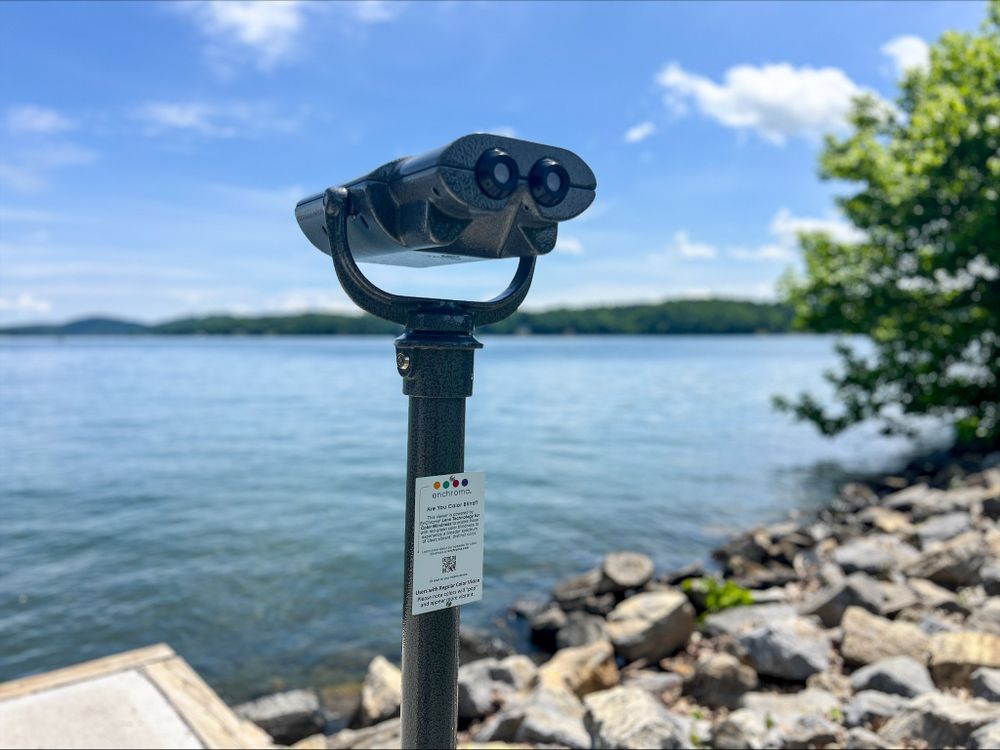 Viewfinder looking out over a lake