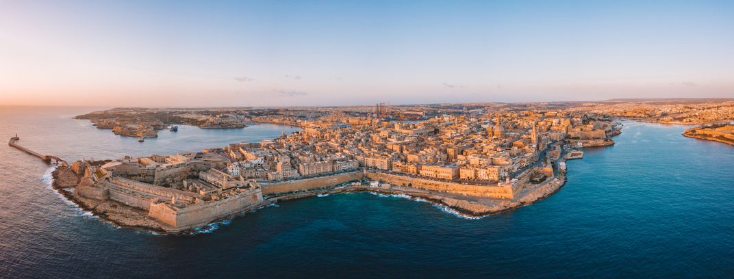 Aerial view of Valletta, Malta