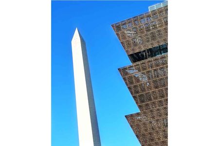 New vistas remind visitors that the new museum presents a "view of America through the lens of the African-American experience."