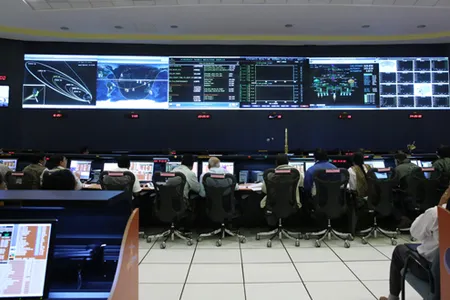 Inside the Mangalyaan control room as the spacecraft left Earth orbit on December 1.