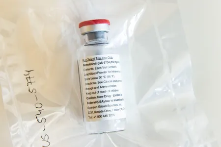 A vial of remdesivir, an antiviral that has broad-spectrum activity, meaning it works against more than one type of virus. Remdesivir has been authorized for emergency use in the COVID-19 pandemic; it also was used to fight Ebola when there were few treatments available.