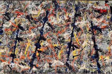 Jackson Pollock
Blue poles, 1952
Enamel and aluminium paint with glass on canvas, 212.1 x 488.9 cm
National Gallery of Australia, Canberra