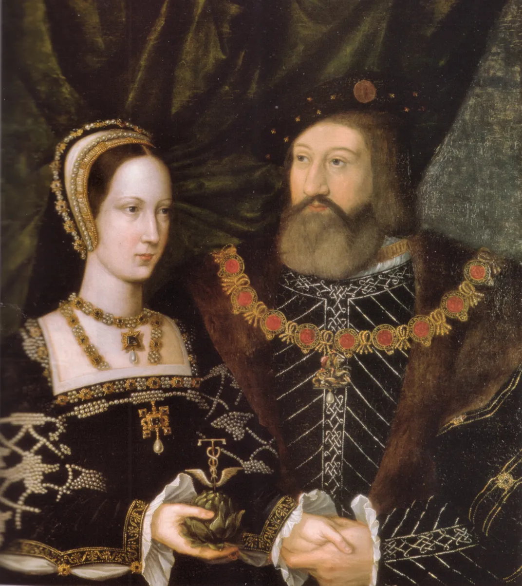 A portrait of Mary Tudor and her second husband, Charles Brandon