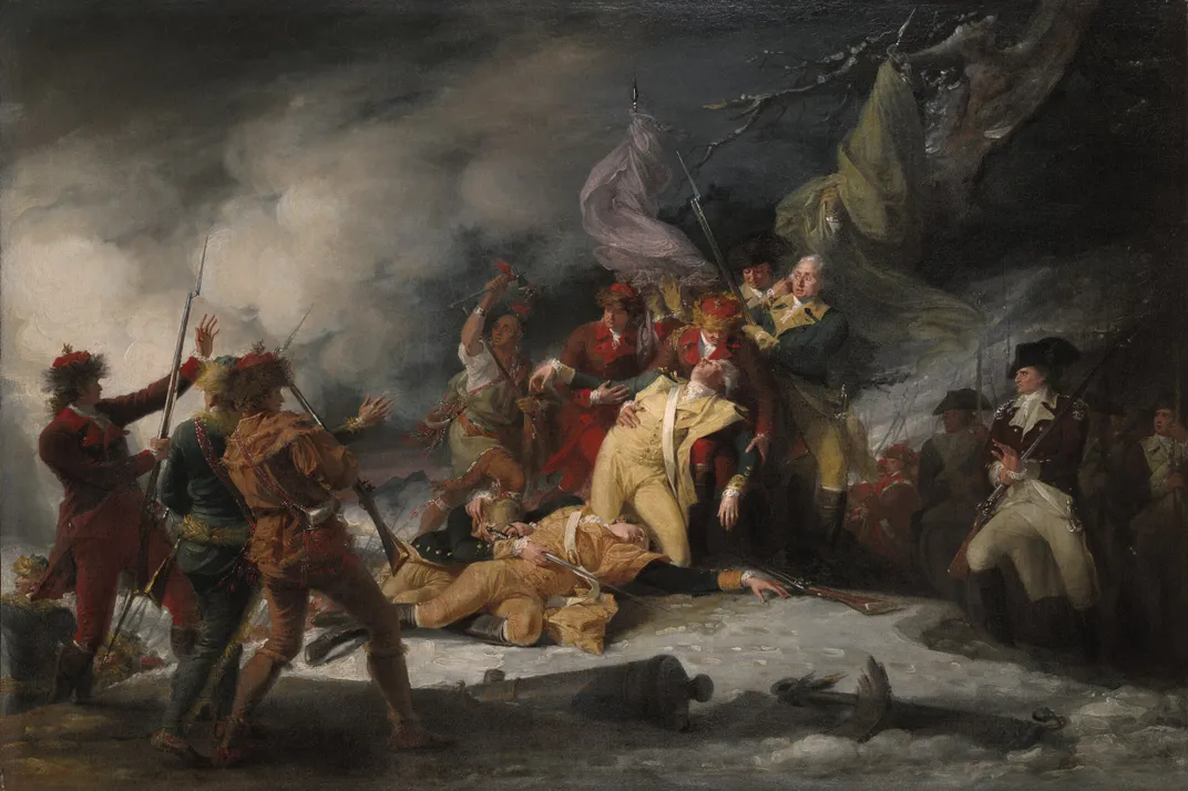 John Trumbull's 1786 painting of Montgomery's death