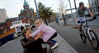The Finnish capital, facing the Baltic Sea (residents frequent the quay), enjoys a setting that has long enthralled visitors, including a Frenchman in 1838: "This town stretches over a vast peninsula...," he wrote, "the sea surrounds it on all sides."