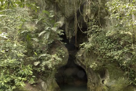 The entrance to Actun Tunichil Muknal