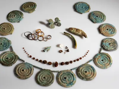 Archaeologists described the finds as &quot;costume jewelry&quot; that would&#39;ve been worn by Bronze Age women around 3,500 years ago.