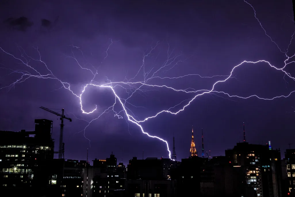 Lightning flashes over Sao Paulo, Brazil in 2014