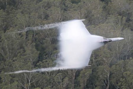The Block II Super Hornets based at RAAF Amberley practice low level flying in and around Mount Mitchell, Mount Mitchell is located about an hours drive south west of Amberley.