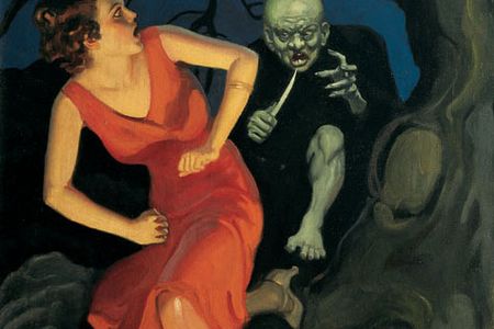 "Dean of Weird Menace Art" John Newton Howitt's "River of Pain", done in 1934 for Terror Tales, is the only one of his pulp paintings known to survive. The rest were destroyed.