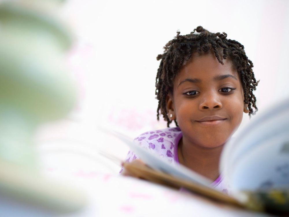 girl with book