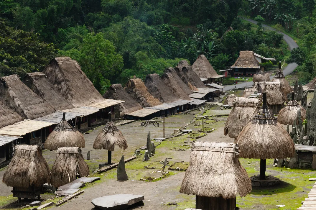 A typical village on Flores Island, Indonesia