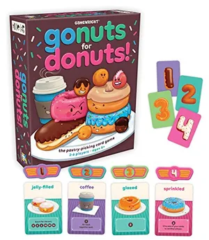 Preview thumbnail for 'Gamewright - Go Nuts for Donuts - The Pastry-Picking Card Game, 96 months to 156 months