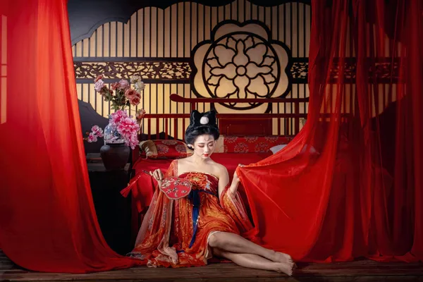 The red silk drapes stir old memories thumbnail