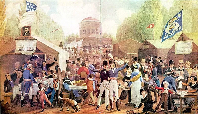 Independence Day Celebration in Centre Square by John Lewis Krimmel (1787–1821)