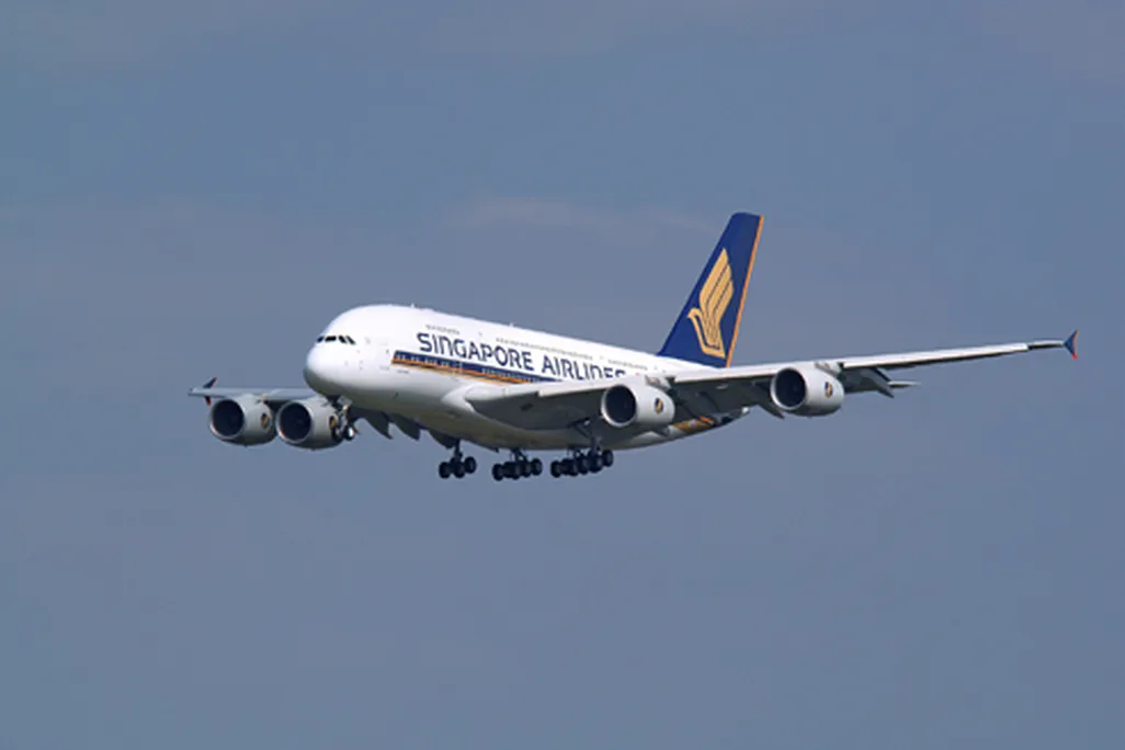 The world's largest airliner, the Airbus A380, makes its first commercial flight.