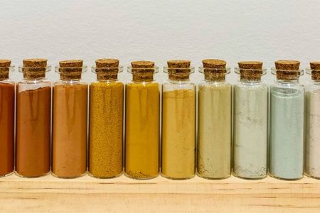 Soil samples collected throughout the western United States show the wide variety of minerals and colors belowground.