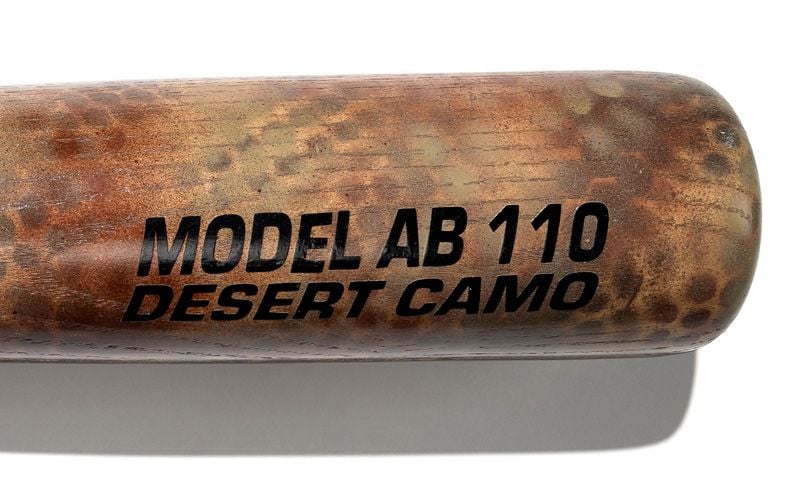 Desert Camo baseball bat close up detail