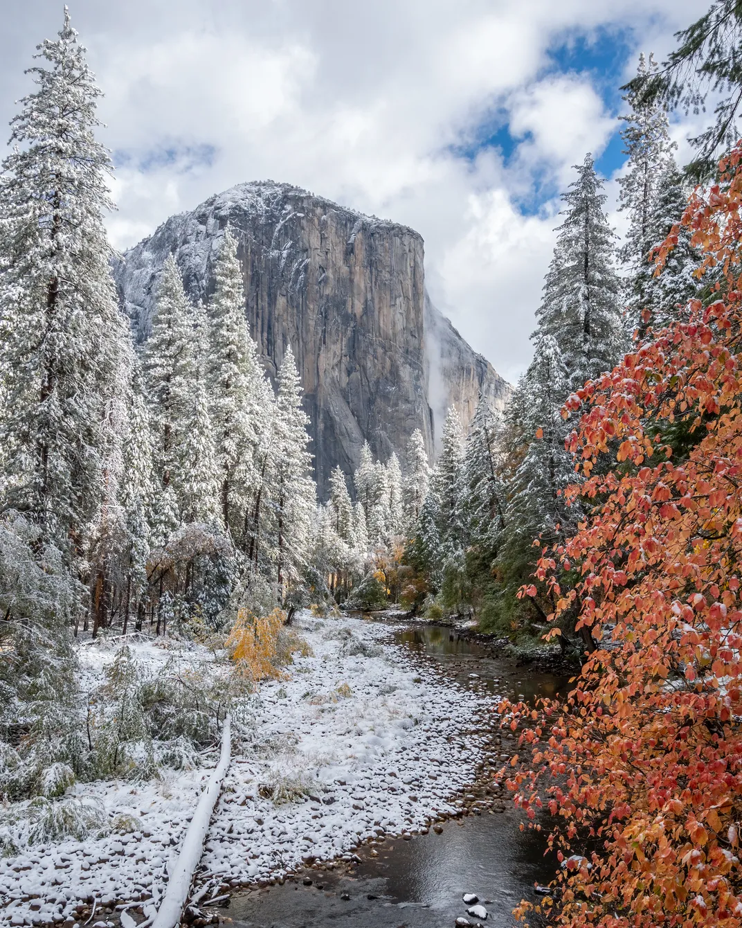 El Capitan rises from the landscape