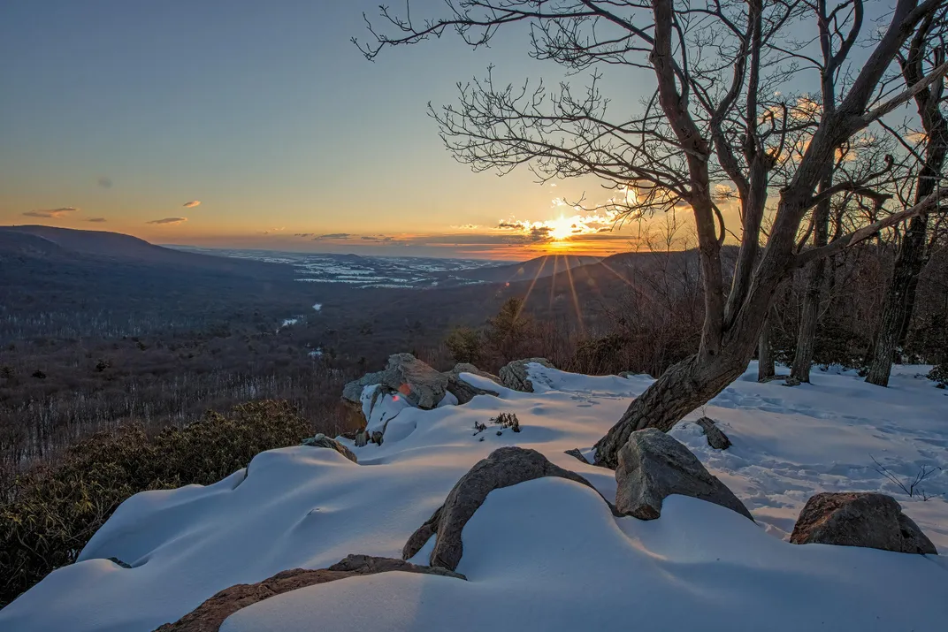 A snowy vista