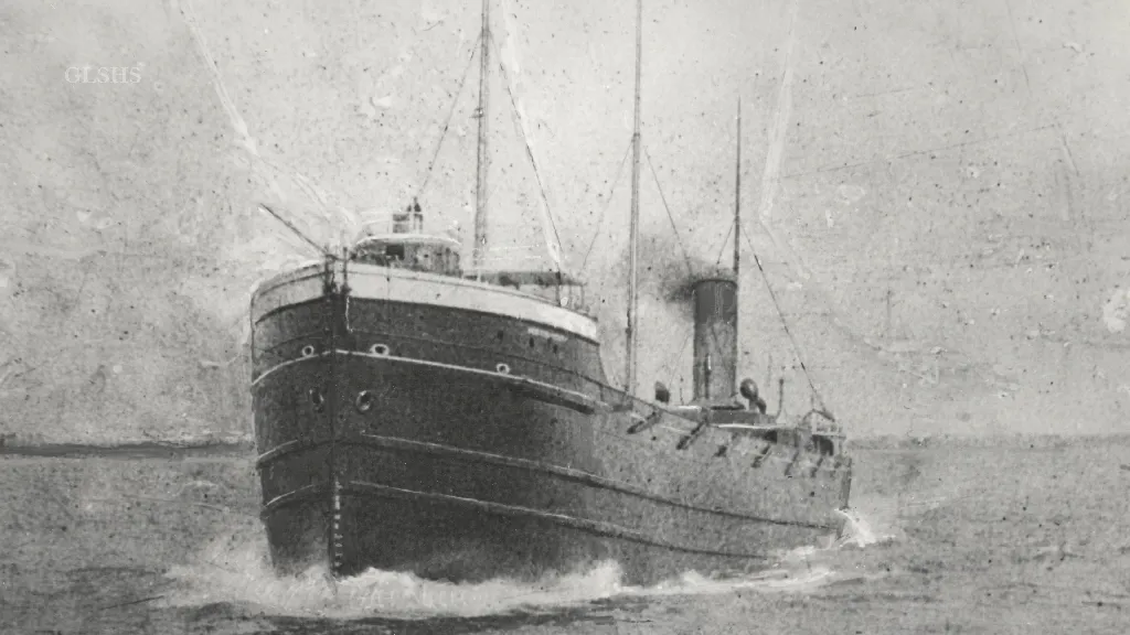 Black and white photo of a ship