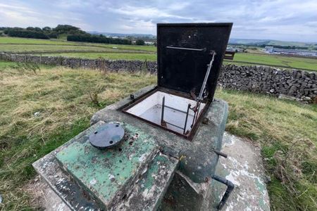 The bunker is located 14 feet below a field in Derbyshire.