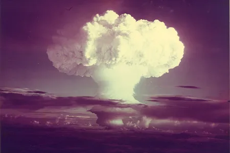 The first test of a thermonuclear weapon, or a hydrogen bomb, codenamed Ivy Mike and conducted by the United States in 1952 over the island of Elugelab in Enewetak Atoll in the Pacific Ocean.