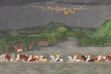 The Smithsonian&#39;s podcast Sidedoor&nbsp;uncovers the climate change insights hidden in old paintings (above:&nbsp;Shivalal,&nbsp;Maharana Fateh Singh Crossing a River During the Monsoon (detail), c. 1893).