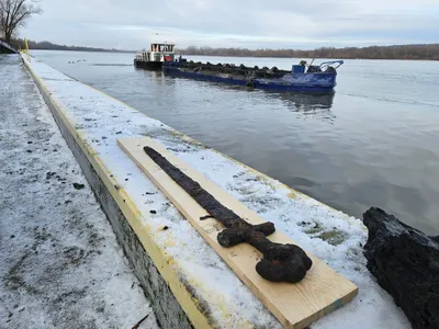 The sword was found at the Włocławek port on the Vistula River.