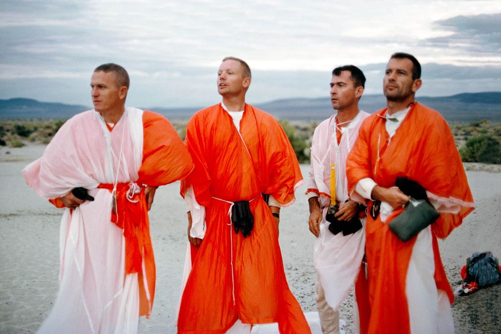 Apollo astronauts in survival training