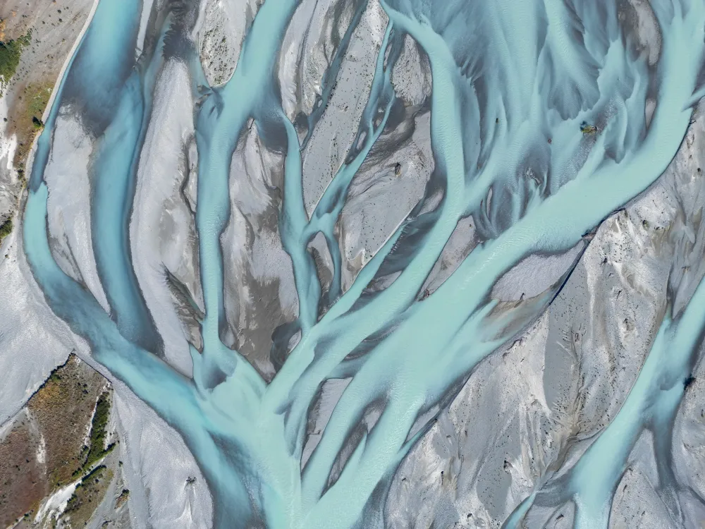 The milky blue waters of New Zealand Canterbury region.