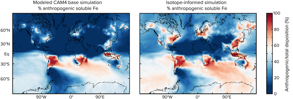 Soluble iron maps