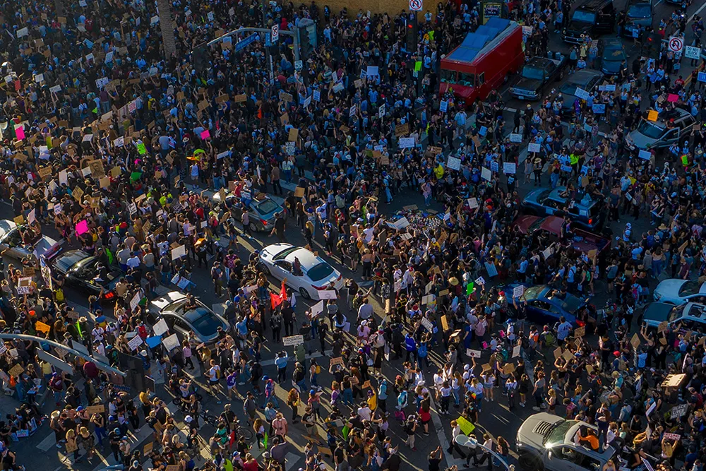 Black Lives Matter protesters in LA (main longform)
