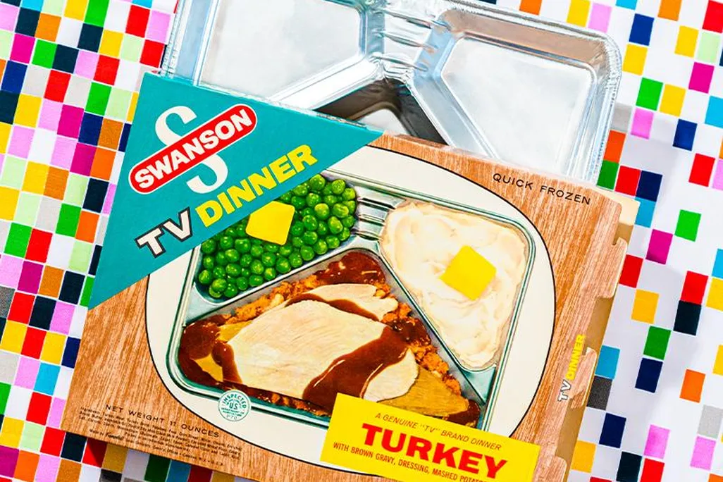 Vintage Swanson TV dinner packaging