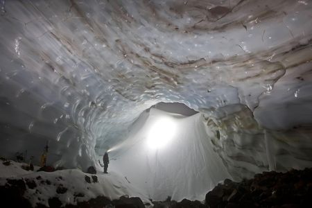 During the first two years of the team's studies, snow sealed the entrance to Snow Dragon cave. But in recent years, low snowpack has kept the entrance open year-round.