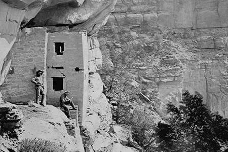 In 1874, an earlier traveler, photographer William Henry Jackson, captured an image of an Anasazi cliff dwelling.