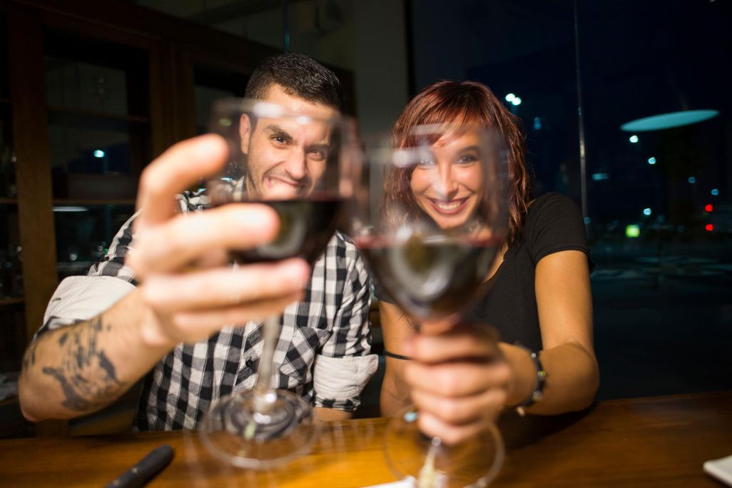 Millenials Drinking Wine 