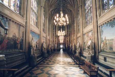 Parliament's halls are lined with art.