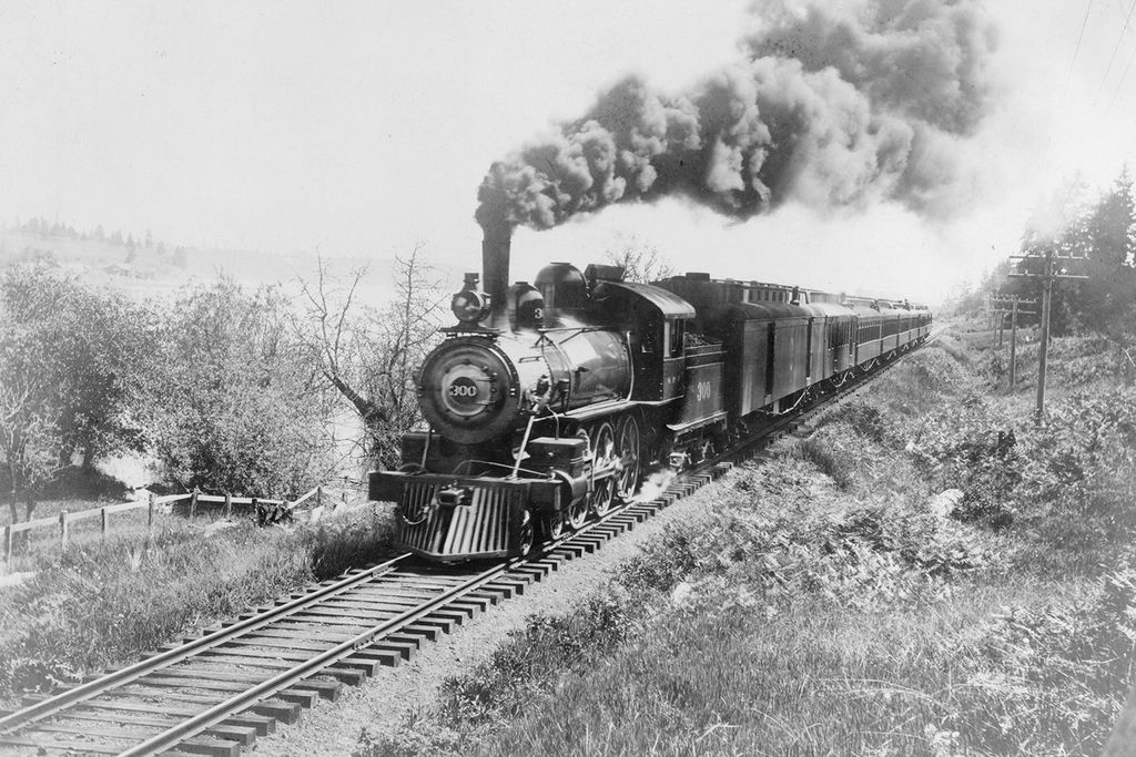 A Northern Pacific Railway car in 1900