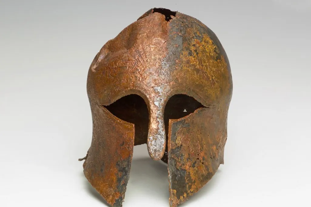 Corinthian helmet found in Haifa Bay, Israel