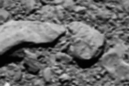Rosetta's last image, a 11-foot square area of comet 67P/Churyumov-Gerasimenko 
