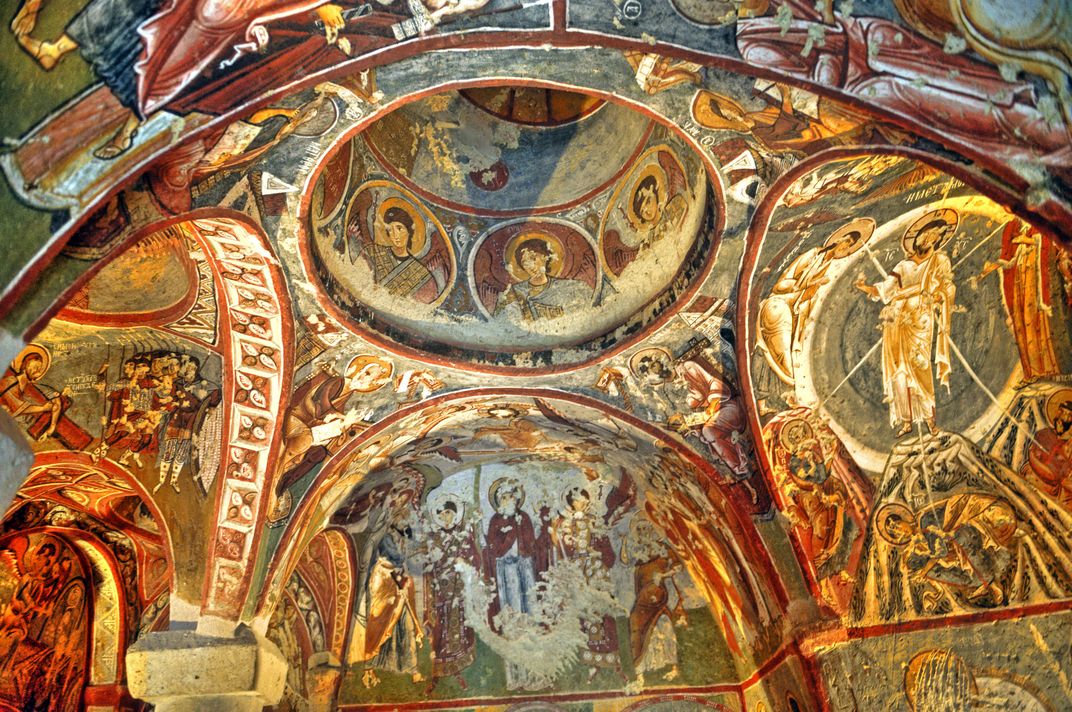 Frescoes in Carikli Church, Gorëme, Cappadocia