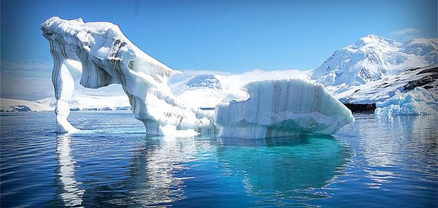 The Larsen Ice Shelf on the Antarctic Peninsula