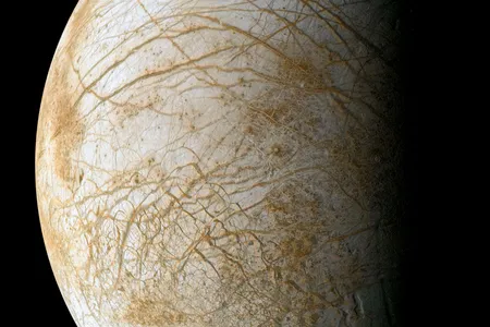 Europa as seen by NASA's Galileo spacecraft.