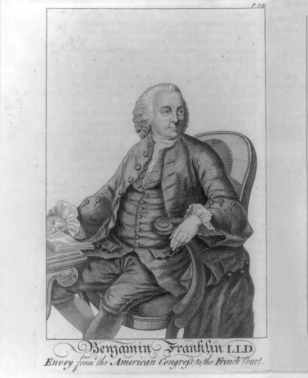 A depiction of Franklin as an envoy to French court