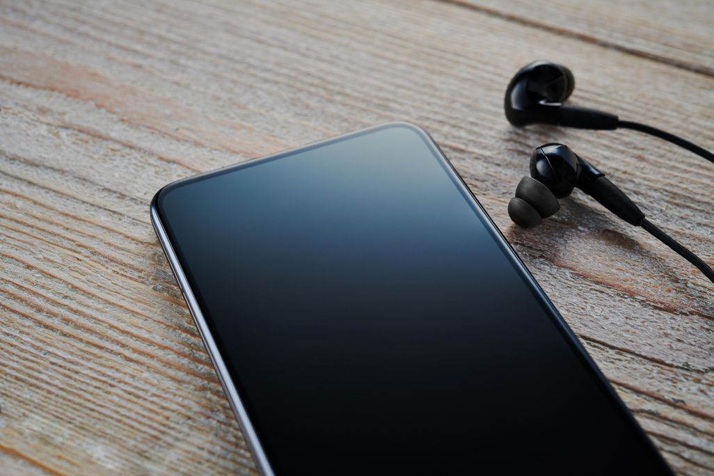phone and headphones